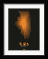Illinois Radiant Map 5 Fine Art Print