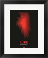 Illinois Radiant Map 6 Fine Art Print