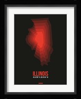 Illinois Radiant Map 6 Fine Art Print