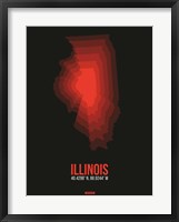 Illinois Radiant Map 6 Fine Art Print