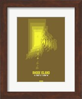 Rhode Island Radiant Map 1 Fine Art Print
