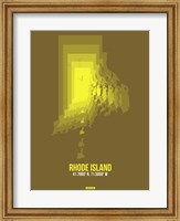Rhode Island Radiant Map 1 Fine Art Print