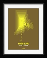 Rhode Island Radiant Map 1 Fine Art Print