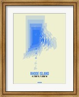 Rhode Island Radiant Map 2 Fine Art Print