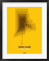 Rhode Island Radiant Map 3 Fine Art Print