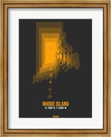 Rhode Island Radiant Map 4 Fine Art Print
