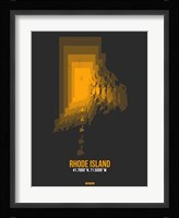 Rhode Island Radiant Map 4 Fine Art Print