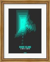 Rhode Island Radiant Map 5 Fine Art Print
