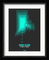 Rhode Island Radiant Map 5 Fine Art Print