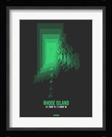 Rhode Island Radiant Map 6 Fine Art Print