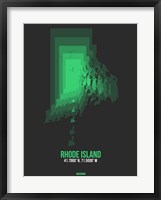 Rhode Island Radiant Map 6 Fine Art Print