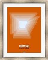 Arkansas Radiant Map 3 Fine Art Print