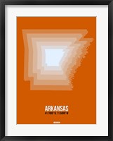 Arkansas Radiant Map 3 Fine Art Print