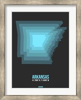 Arkansas Radiant Map 4 Fine Art Print