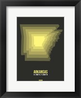 Arkansas Radiant Map 5 Fine Art Print