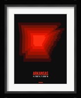 Arkansas Radiant Map 6 Fine Art Print