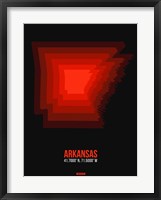 Arkansas Radiant Map 6 Fine Art Print