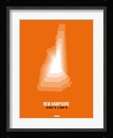 New Hampshire Radiant Map 3 Fine Art Print