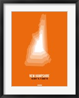 New Hampshire Radiant Map 3 Fine Art Print