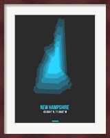 New Hampshire Radiant Map 4 Fine Art Print