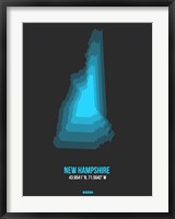 New Hampshire Radiant Map 4 Fine Art Print