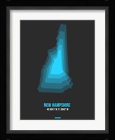 New Hampshire Radiant Map 4 Fine Art Print