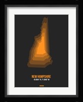 New Hampshire Radiant Map 5 Fine Art Print