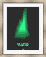 New Hampshire Radiant Map 6 Fine Art Print