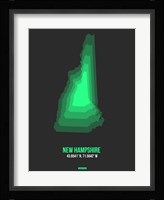 New Hampshire Radiant Map 6 Fine Art Print