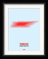 Tennessee Radiant Map 3 Fine Art Print