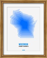 Wisconsin Radiant Map 1 Fine Art Print