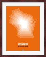 Wisconsin Radiant Map 3 Fine Art Print