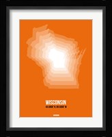 Wisconsin Radiant Map 3 Fine Art Print