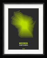 Wisconsin Radiant Map 4 Fine Art Print