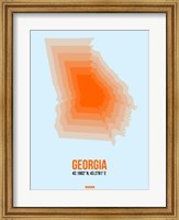 Georgia Radiant Map 1 Fine Art Print