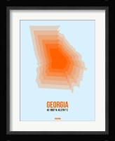 Georgia Radiant Map 1 Fine Art Print