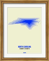 North Carolina Radiant Map 1 Fine Art Print