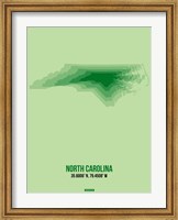 North Carolina Radiant Map 2 Fine Art Print