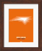 North Carolina Radiant Map 3 Fine Art Print