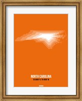 North Carolina Radiant Map 3 Fine Art Print