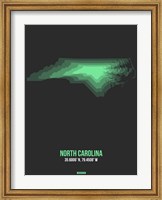 North Carolina Radiant Map 4 Fine Art Print