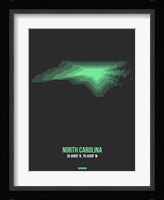 North Carolina Radiant Map 4 Fine Art Print