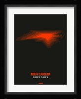 North Carolina Radiant Map 6 Fine Art Print