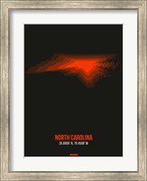 North Carolina Radiant Map 6 Fine Art Print