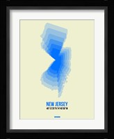New Jersey Radiant Map 1 Fine Art Print
