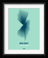 New Jersey Radiant Map 2 Fine Art Print