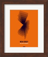 New Jersey Radiant Map 3 Fine Art Print