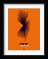 New Jersey Radiant Map 3 Fine Art Print