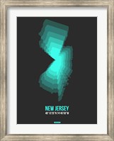 New Jersey Radiant Map 4 Fine Art Print