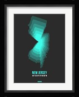 New Jersey Radiant Map 4 Fine Art Print